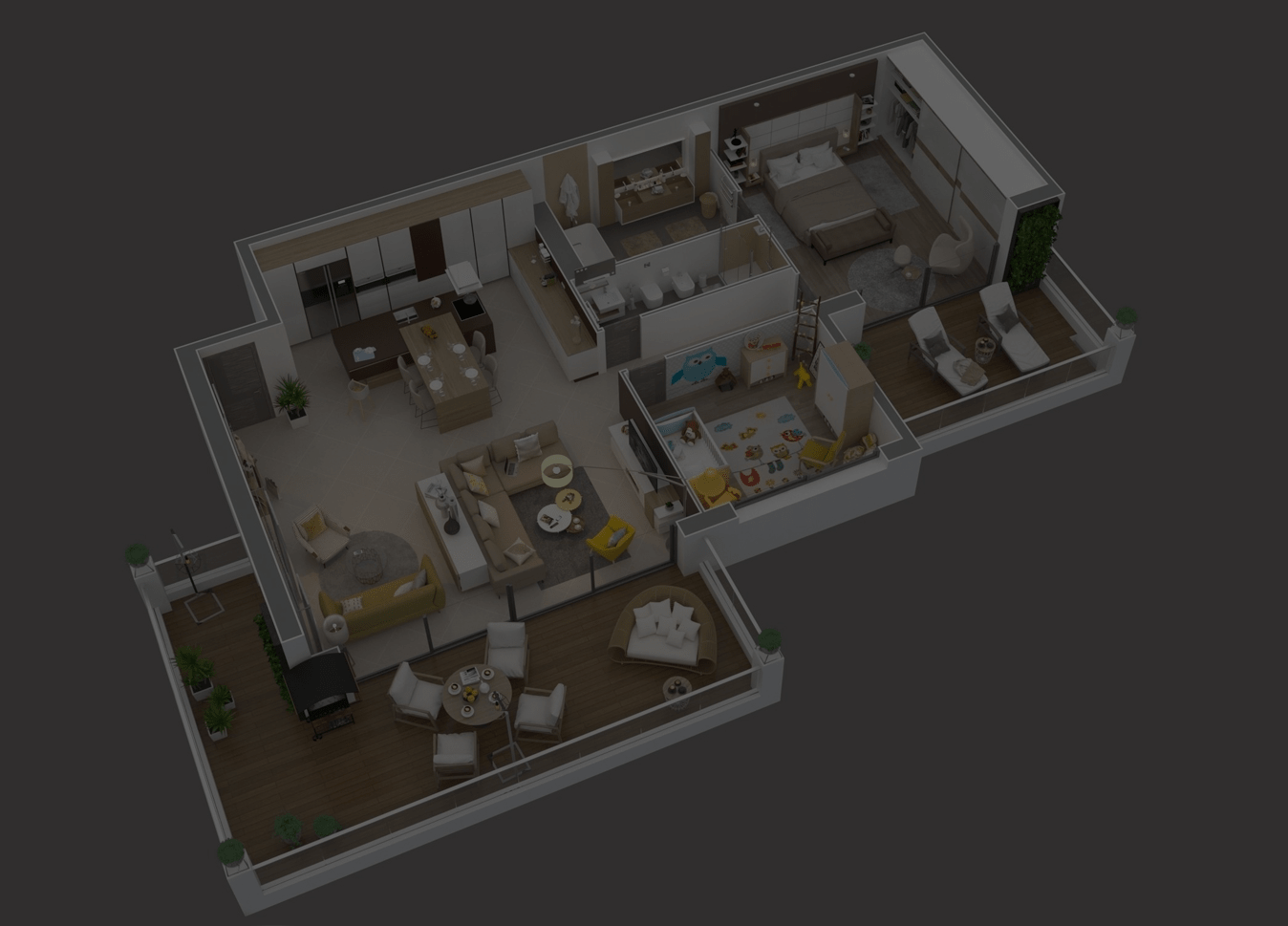 3D Floor Plan work sample 1