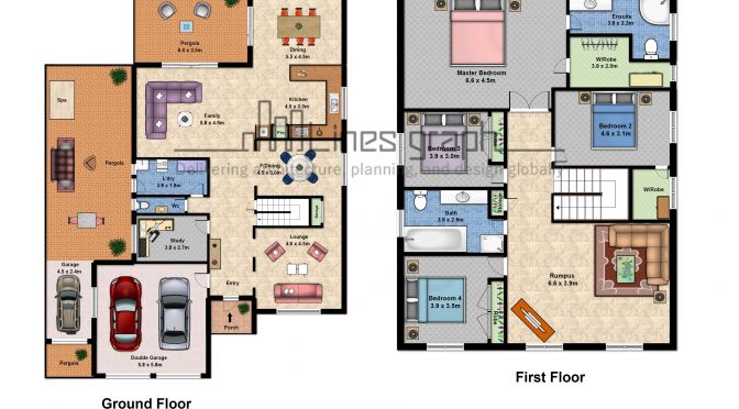 2D Textured Floor Plan work sample 11