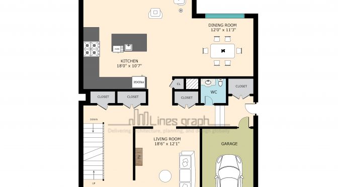 2D Colored Floor Plan work sample 5