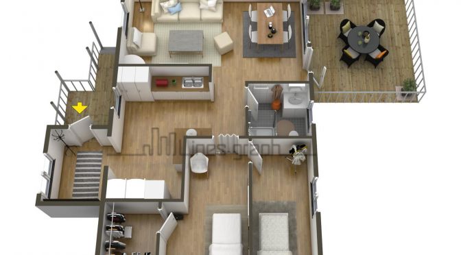3d Floor plan work sample 10