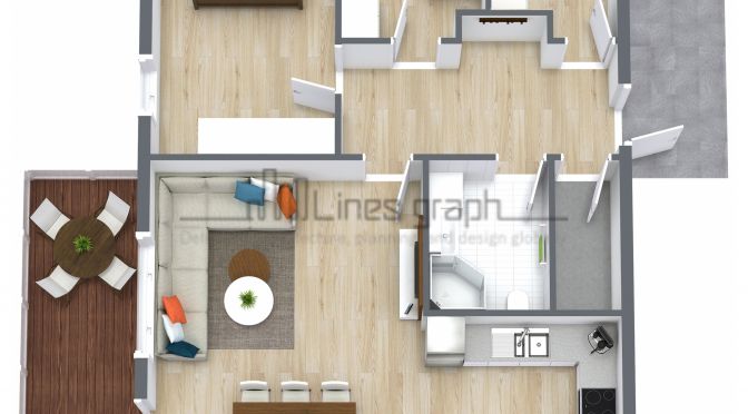 3D Floor Plan work sample 4